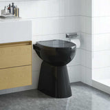 Rimless Toilet 7 cm Extra Height Soft Close Ceramic Black 145780