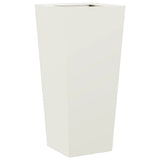 Garden Planters White 2 pcs 35x35x75 cm Steel 851083