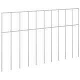 Garden Fence Panel 48 pcs Galvanised Steel Silver 42042939