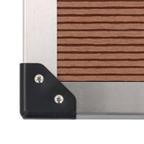 Outdoor Shower Tray WPC Stainless Steel 80x62 cm Brown 48202