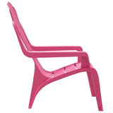 Garden Chairs 2 pcs for Children Pink 37x34x44 cm PP Wooden Look 364741