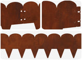 Lawn Edging 20 pcs 103 x 20 cm Steel Rusty 8008691
