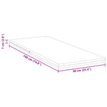 Mattress Pad White 90 x 190 cm Gel Memory Foam 4106277