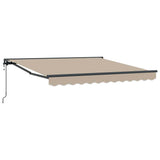 Retractable Awning Beige 350 x 250 cm Polyester and Metal 3330356