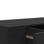 Floating Wall Shelf with Drawer Black 48x25x8 cm 288205