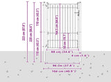 Fence Gate HORST 100 x 175 cm Metal Black Lockable 42034067