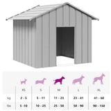 Dog House with Roof 131x101x102 cm Galvanised Steel 4100918