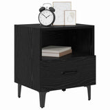 Bedside Cabinet with Drawer 2 pcs Black oak 40 x 35 x 47.5 cm 880602