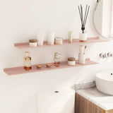 Floating Shelf Wall-mounted 2 pcs Pink 100 x 18 x 2.5 cm Steel 8004046