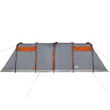 Family Tent Tunnel 10-Person Grey and Orange Waterproof 94621