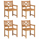Garden Chairs 4 pcs Natural Solid Acacia Wood 3324846