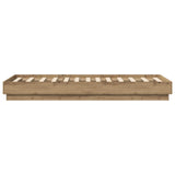 Bed Frame with LED Artisian Oak 80 x 200 cm Engineered Wood 8009010