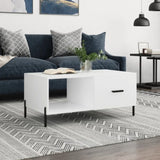 ZNTS Coffee Table White 90x50x40 cm Engineered Wood 829220