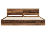 Bed Frame with Headboard Old Wood 200 x 200 cm Solid Pine Wood 3410972