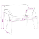 2 Seater Sofa with Metal Legs 2-Seater Red Faux Leather 42051012