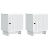 Bedside Cabinet 2 pcs White 43 x 34.5 x 50 cm Engineered Wood 893876