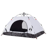 Camping Tent 2-Person White Blackout Fabric Quick Release 4004164