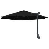 Garden Parasol Black 248 x 248 x 148 cm Polyester and Steel 42003249