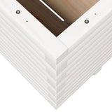 Garden Planter White 100x100x49.5 cm Solid Wood Pine 3282540