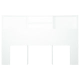 Headboard Cabinet White 160x19x103.5 cm 811871