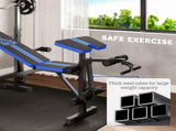 Adjustable Weight Bench with Leg Extension, Barbell Rack, Preacher Curl Pad, Butterfly, T3398P349195