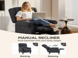 132&deg Recliner Armchair, with Extended Footrest - Dark Grey T3398P424905