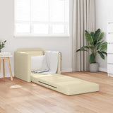Sofa Bed Cream 74 x 77 x 81 cm Fabric 4106627
