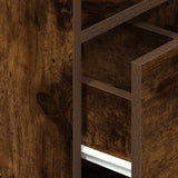 Bedside Cabinets 2 pcs with Drawer Smoked Oak 25x31x66 cm 858623