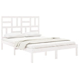 Bed Frame without Mattress White Solid Wood 160x200 cm 3105961