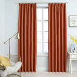 Blackout Curtains with Hooks 2 pcs Rust 140x245 cm 134475