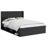 Bed Frame with Storage and Headboard Black 120 x 200 cm 3413870
