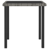 ZNTS 3 Piece Outdoor Dining Set with Cushions Poly Rattan Grey 3100401