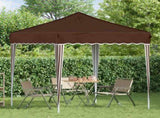 Pop-up Party Tent 195 x 195 x 245 cm Brown Oxford Fabric 42019720