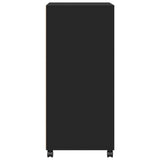 Rolling Cabinet Black 55x40x91 cm Engineered Wood 853183
