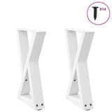 Coffee Table Legs 2 pcs White 28x cm Steel 4012697
