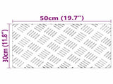 Stair Tread Rectangular 4 pcs Silver 50 x 30 cm Aluminium 4104294