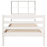 Bookcase Bed without Mattress White 90x190 cm Single Solid Wood Pine 3321886