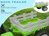 Ride On Tractor, Battery Powered Electric Car, with Detachable Trailer, Remote Control, Music T3398P348360