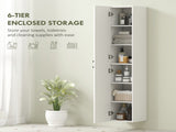 Wall Mounted Tall Bathroom Storage Cabinet with Soft-Close Hinges, Slim Bathroom Cabinet with 2 T3398P378057
