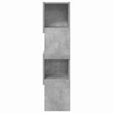 Corner Cabinet 25.5x25x102cm Engineered Wood Concrete Grey 889808