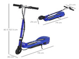 Folding Electric Kids Scooter Ride on Age 7-14, Blue/Black T3398P349433
