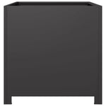 ZNTS Garden Planter Black 50x50x50 cm Steel 851213