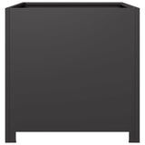 ZNTS Garden Planter Black 50x50x50 cm Steel 851213