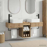 Bathroom Furniture Set 3 pcs Artisan Oak Engineered Wood 3405606