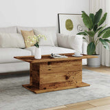 Coffee Table Old Wood 102x55.5x40 cm Engineered Wood 856806