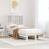 Bookcase Bed without Mattress White 90x190 cm Single Solid Wood 3323939