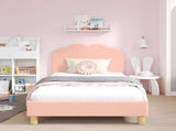 Children's Bed Frame with Headboard Pink 90 x 190 cm 42010974