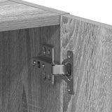 Washing Machine Cabinet Grey Sonoma 64x24x190 cm Engineered Wood 859132