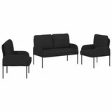 Sofa Sets with Cushion 3 pcs Black 115 x 56 x 80 cm Plywood 3406210