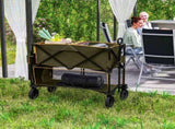Double Decker Folding Trolley on Wheels, 200KG & 350L Capacity Collapsible Wagon Festival Trolley T3398P348620